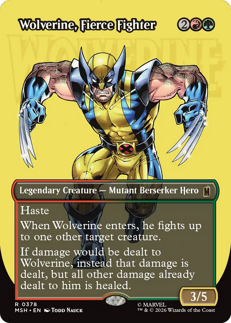 Wolverine, Fierce Fighter (Borderless) [Marvel Super Heroes] | Lots Moore NSW