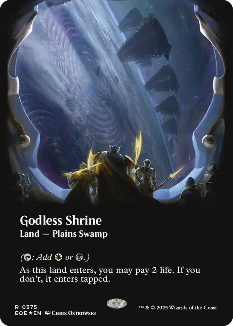 Godless Shrine (Borderless) (Galaxy Foil) [Edge of Eternities] | Lots Moore NSW