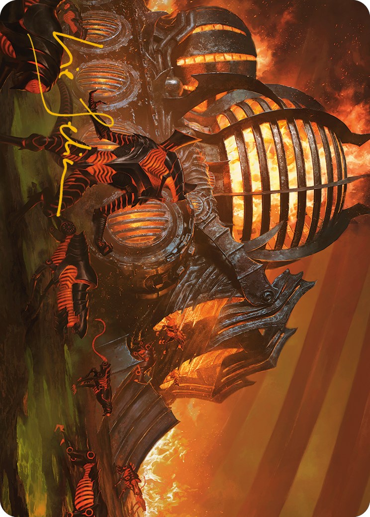 Urabrask's Forge Art Card (Gold-Stamped Signature) [Phyrexia: All Will Be One Art Series] | Lots Moore NSW