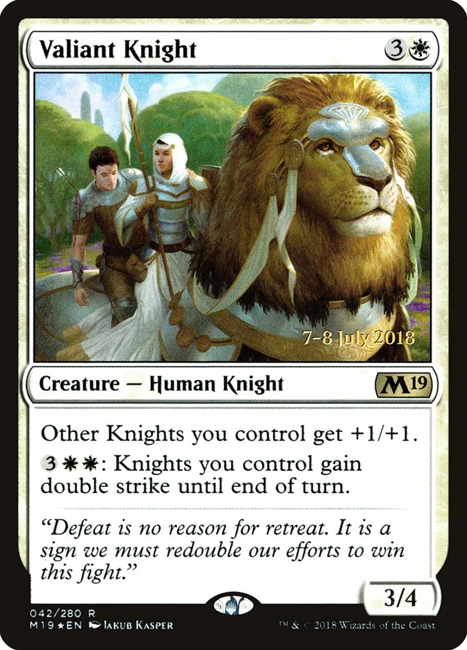 Valiant Knight [Core Set 2019 Prerelease Promos] | Lots Moore NSW