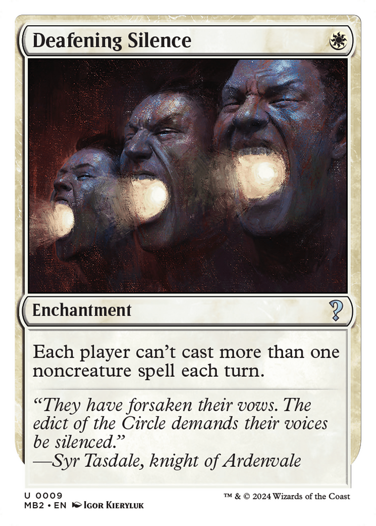 Deafening Silence (White Border) [Mystery Booster 2] | Lots Moore NSW