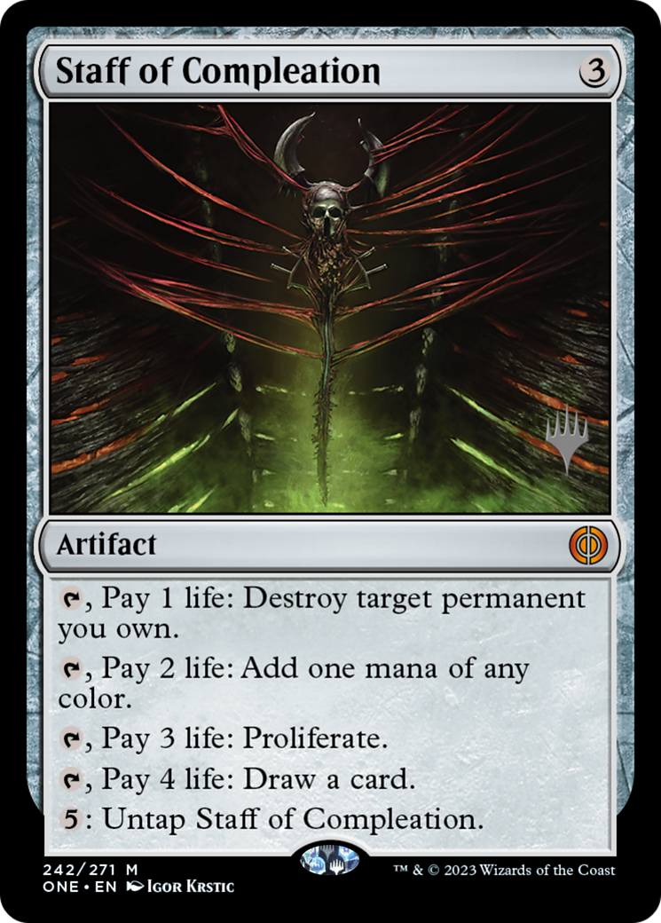Staff of Compleation (Promo Pack) [Phyrexia: All Will Be One Promos] | Lots Moore NSW