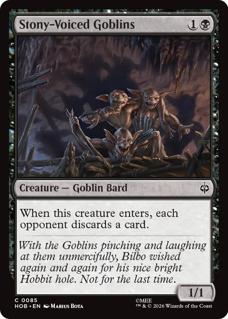 Stony-Voiced Goblins [The Hobbit] | Lots Moore NSW