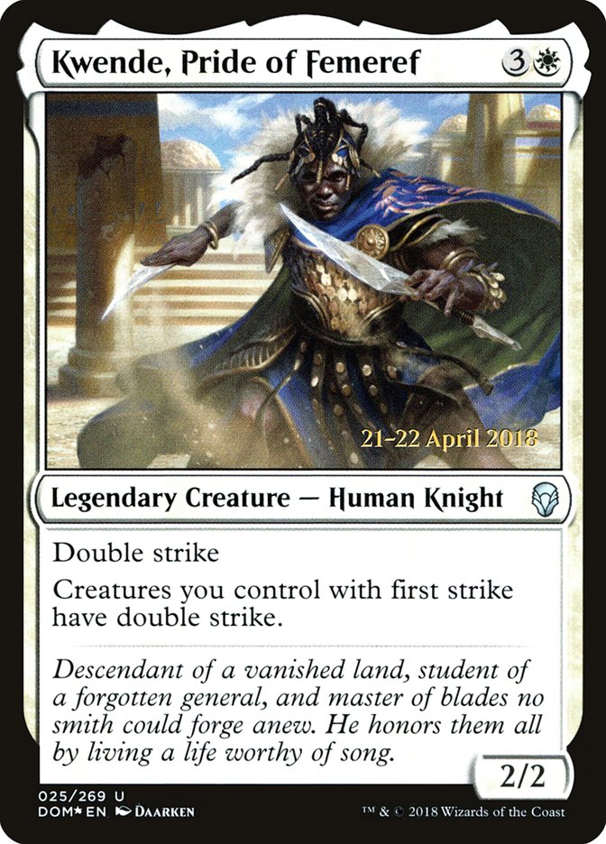 Kwende, Pride of Femeref [Dominaria Prerelease Promos] | Lots Moore NSW