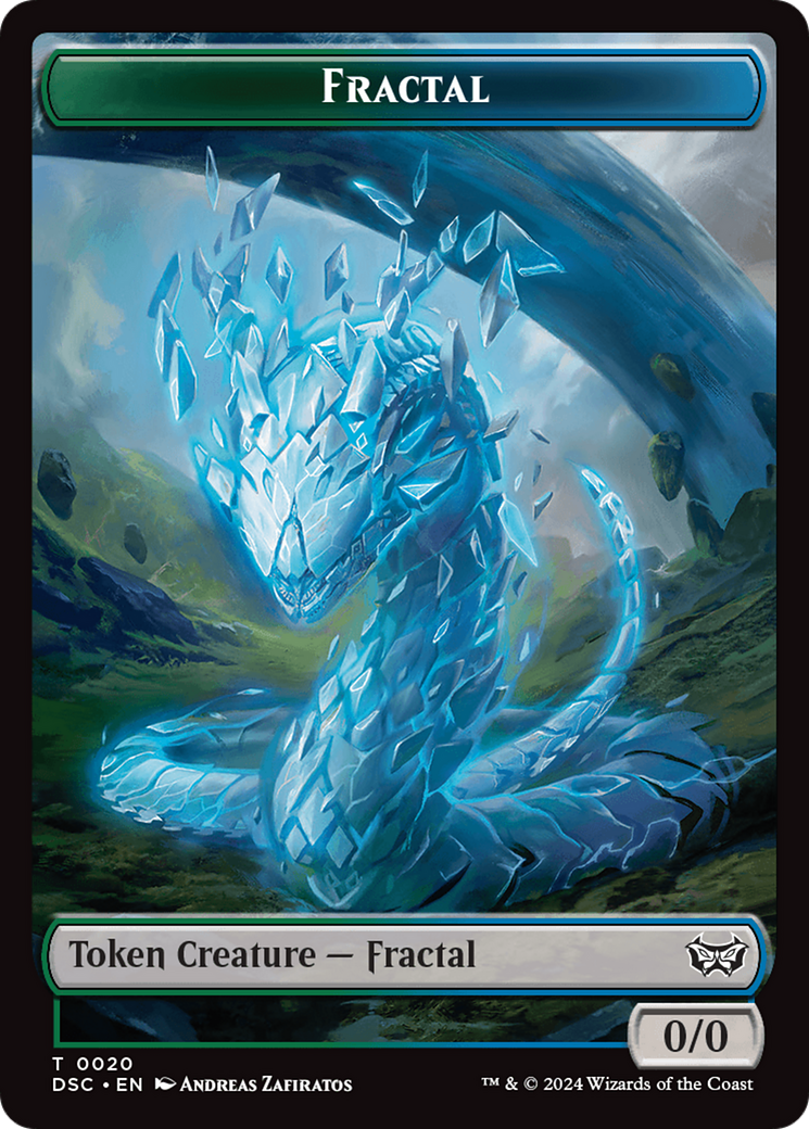 Wurm (0018) // Fractal Double-Sided Token [Duskmourn: House of Horror Commander Tokens] | Lots Moore NSW