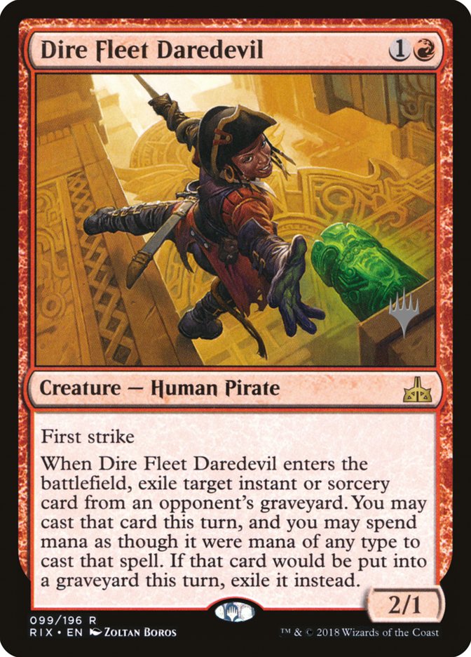 Dire Fleet Daredevil (Promo Pack) [Rivals of Ixalan Promos] | Lots Moore NSW