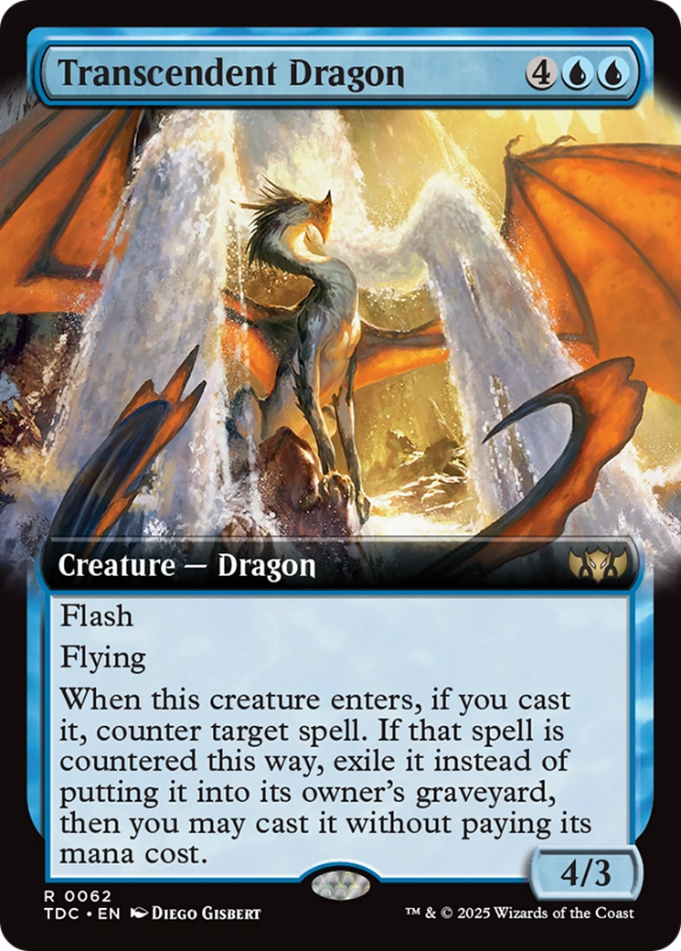 Transcendent Dragon (Extended Art) [Tarkir: Dragonstorm Commander] | Lots Moore NSW