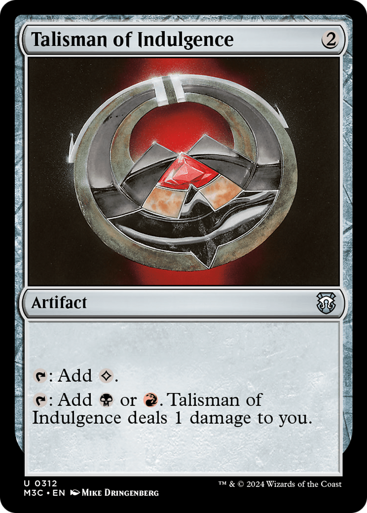 Talisman of Indulgence (Ripple Foil) [Modern Horizons 3 Commander] | Lots Moore NSW