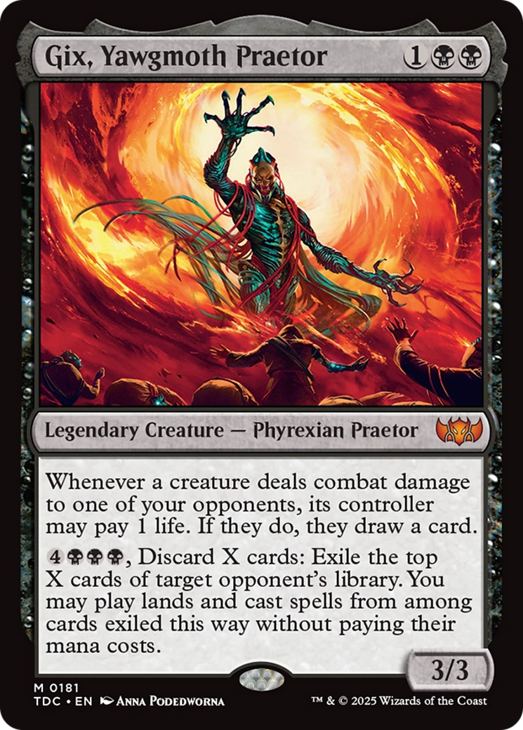 Gix, Yawgmoth Praetor [Tarkir: Dragonstorm Commander] | Lots Moore NSW