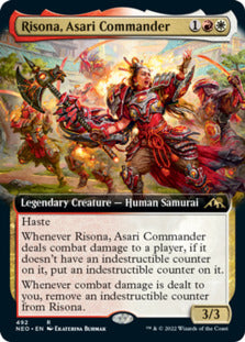 Risona, Asari Commander (Extended Art) [Kamigawa: Neon Dynasty] | Lots Moore NSW