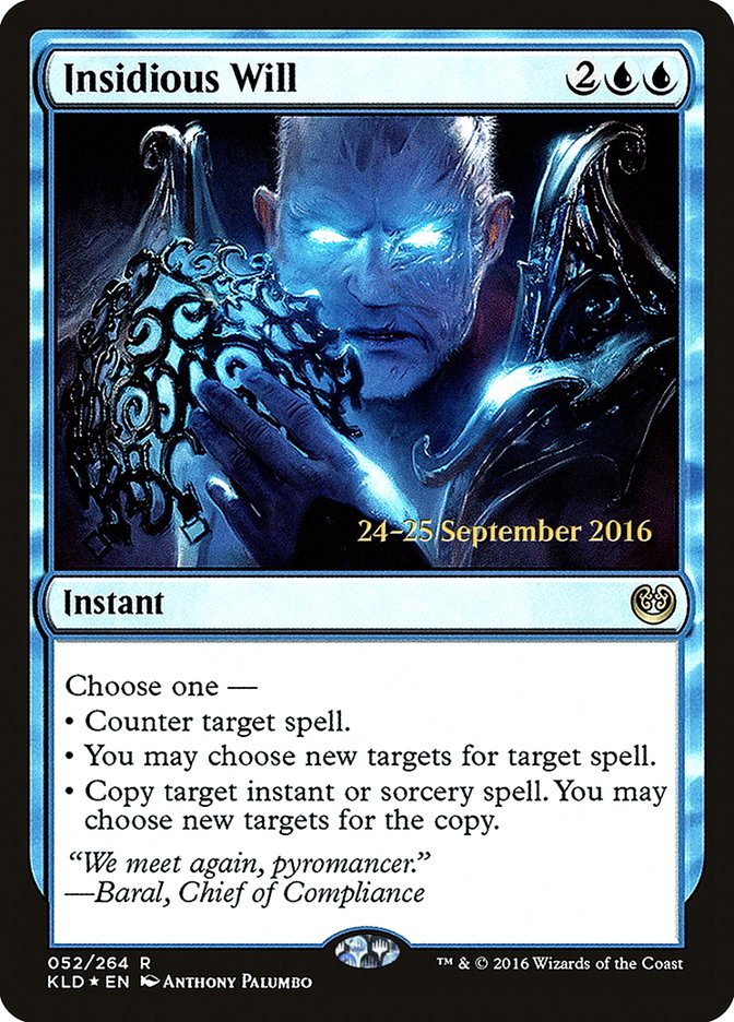 Insidious Will [Kaladesh Prerelease Promos] | Lots Moore NSW