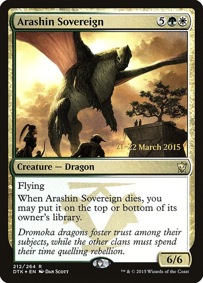 Arashin Sovereign [Dragons of Tarkir Prerelease Promos] | Lots Moore NSW