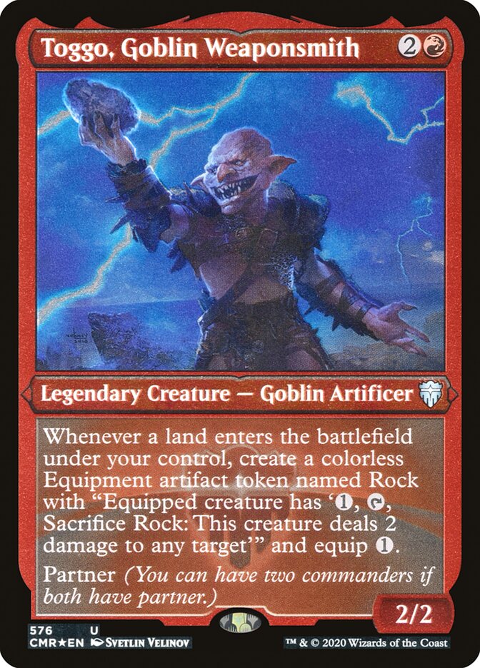 Toggo, Goblin Weaponsmith (Etched) [Commander Legends] | Lots Moore NSW