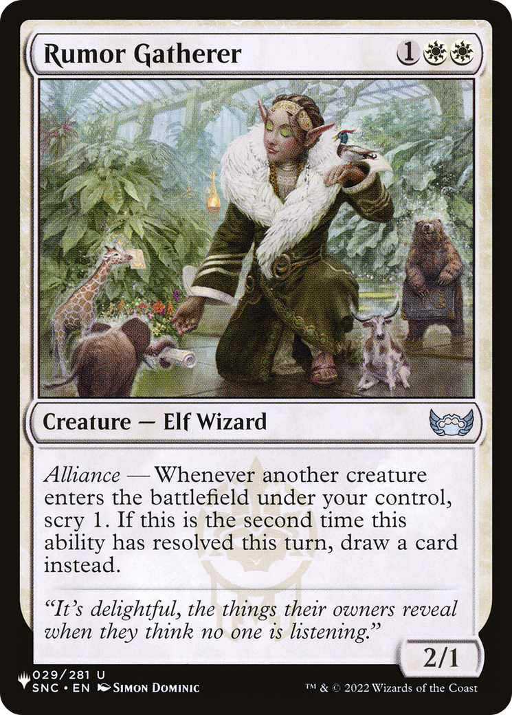 Rumor Gatherer [The List Reprints] | Lots Moore NSW