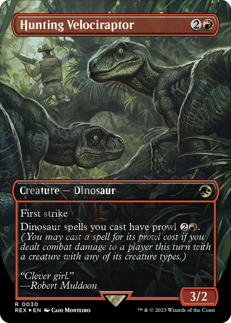Hunting Velociraptor (Emblem) (Borderless) [Jurassic World Collection Tokens] | Lots Moore NSW