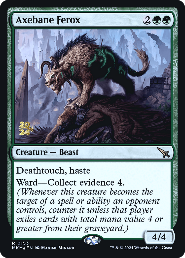 Axebane Ferox [Murders at Karlov Manor Prerelease Promos] | Lots Moore NSW