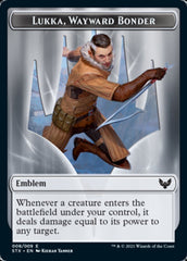 Spirit // Lukka, Wayward Bonder Emblem Double-Sided Token [Strixhaven: School of Mages Tokens] | Lots Moore NSW