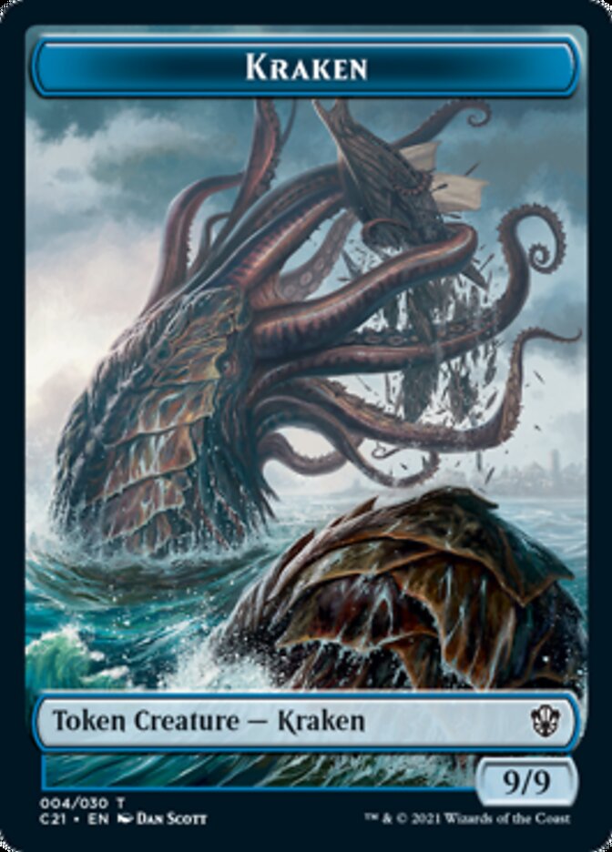 Wurm // Kraken Double-Sided Token [Commander 2021 Tokens] | Lots Moore NSW