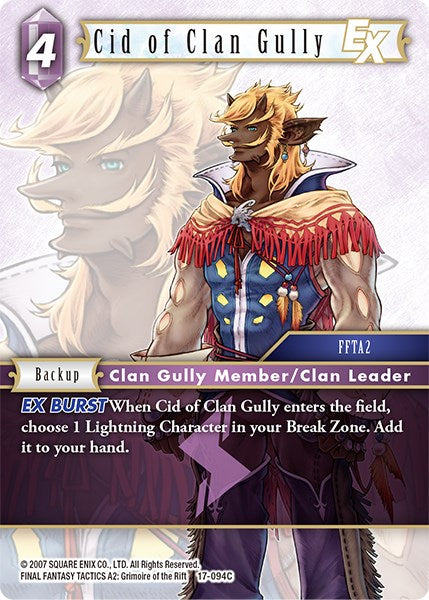 Cid of Clan Gully EX [Rebellion's Call] | Lots Moore NSW