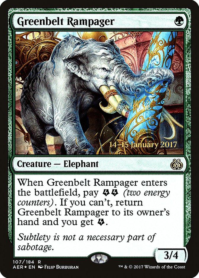 Greenbelt Rampager [Aether Revolt Prerelease Promos] | Lots Moore NSW