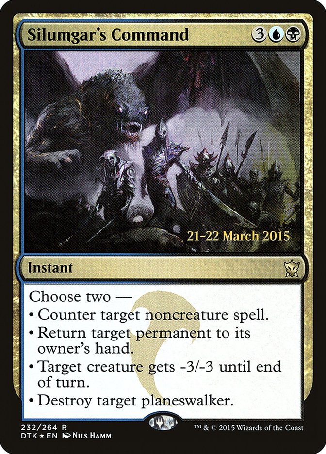 Silumgar's Command [Dragons of Tarkir Prerelease Promos] | Lots Moore NSW