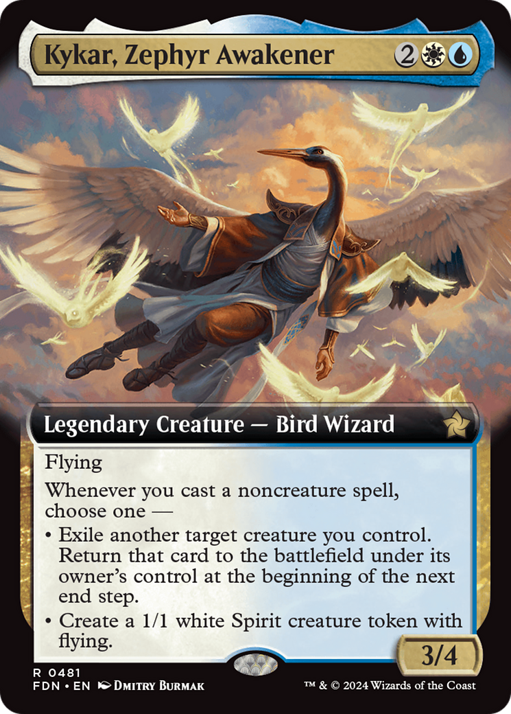 Kykar, Zephyr Awakener (Extended Art) [Foundations] | Lots Moore NSW