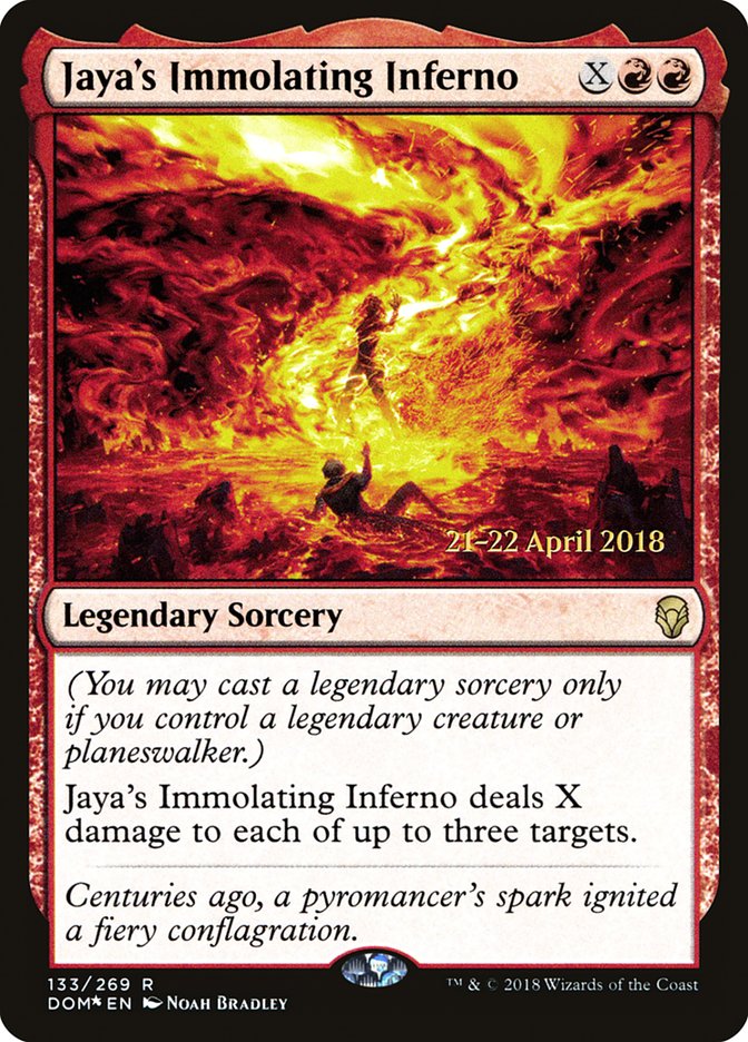 Jaya's Immolating Inferno [Dominaria Prerelease Promos] | Lots Moore NSW