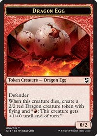 Dragon Egg // Dragon Double-Sided Token [Commander 2018 Tokens] | Lots Moore NSW