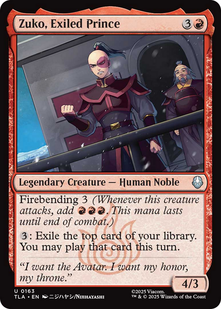 Zuko, Exiled Prince [Avatar: The Last Airbender] | Lots Moore NSW