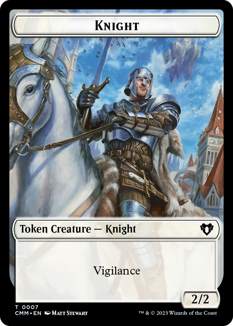 Human Soldier // Knight Double-Sided Token [Commander Masters Tokens] | Lots Moore NSW