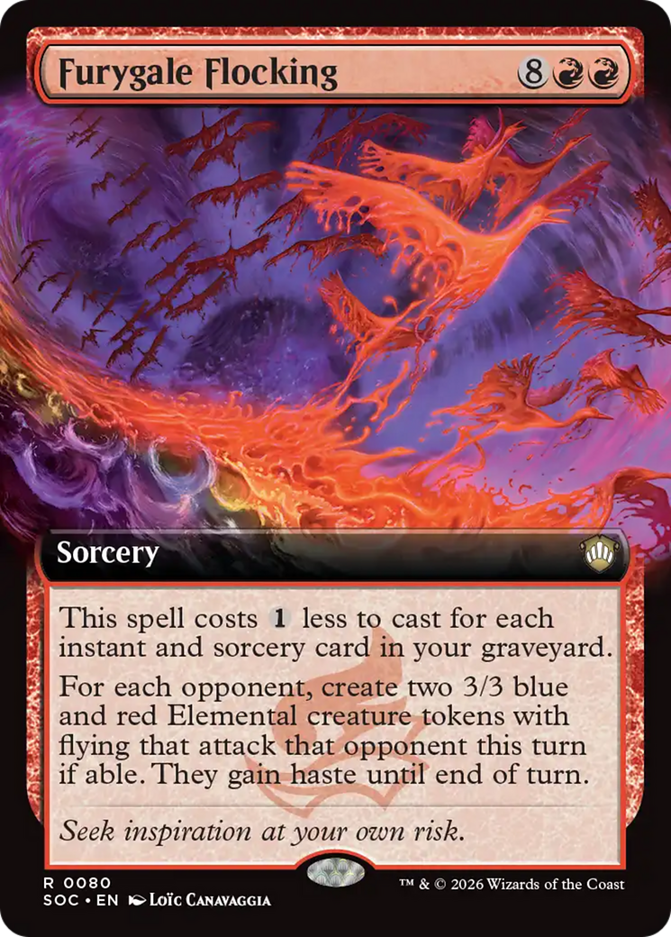 Furygale Flocking (Extended Art) [Secrets of Strixhaven Commander] | Lots Moore NSW