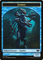 Teferi, Temporal Archmage Emblem // Zombie (011/036) Double-Sided Token [Commander 2014 Tokens] | Lots Moore NSW