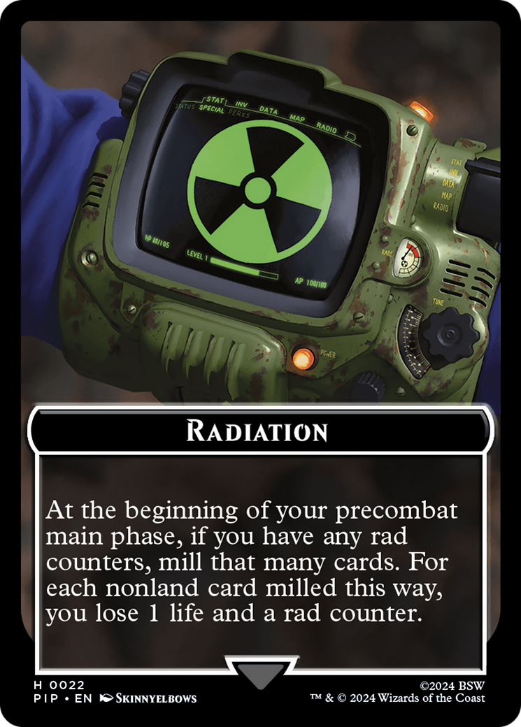 Radiation // Alien Double-Sided Token [Fallout Tokens] | Lots Moore NSW