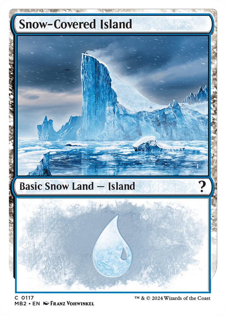 Snow-Covered Island (White Border) [Mystery Booster 2] | Lots Moore NSW