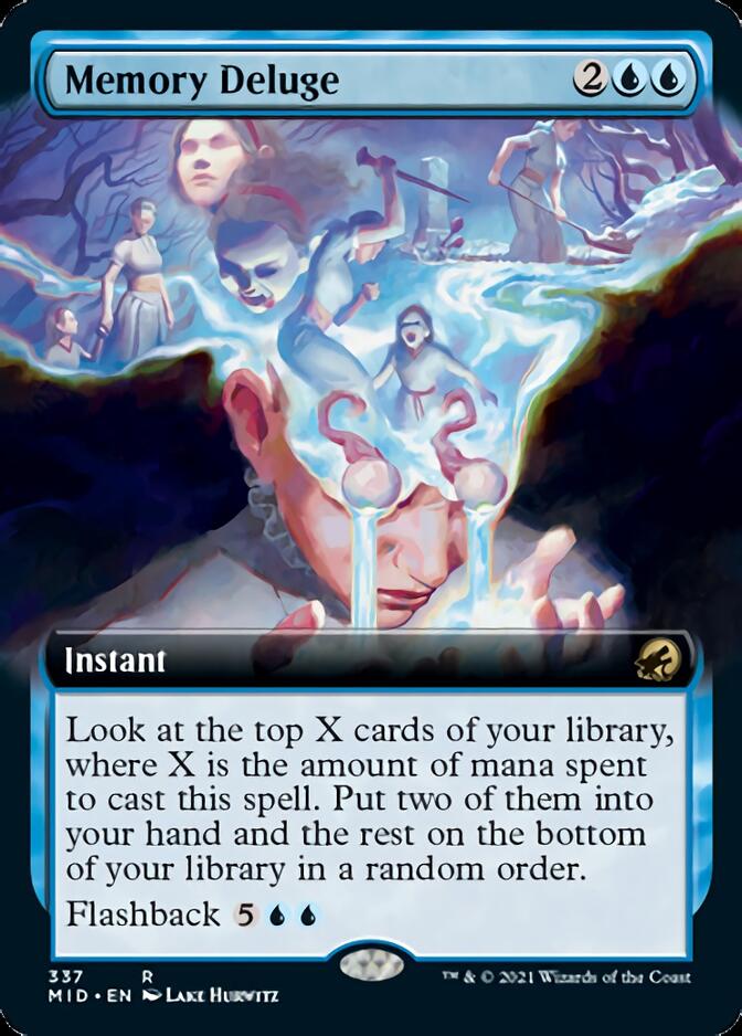 Memory Deluge (Extended Art) [Innistrad: Midnight Hunt] | Lots Moore NSW