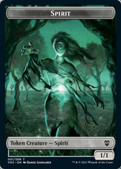 Spirit (001) // Spirit (002) Double-Sided Token [Innistrad: Crimson Vow Commander Tokens] | Lots Moore NSW