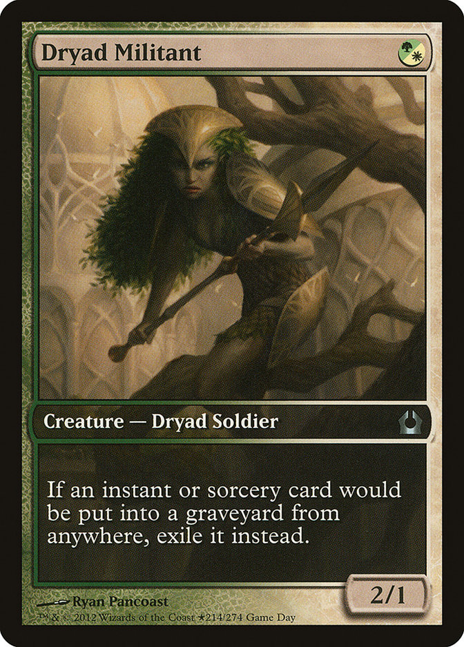 Dryad Militant (Game Day) (Extended Art) [Return to Ravnica Promos] | Lots Moore NSW