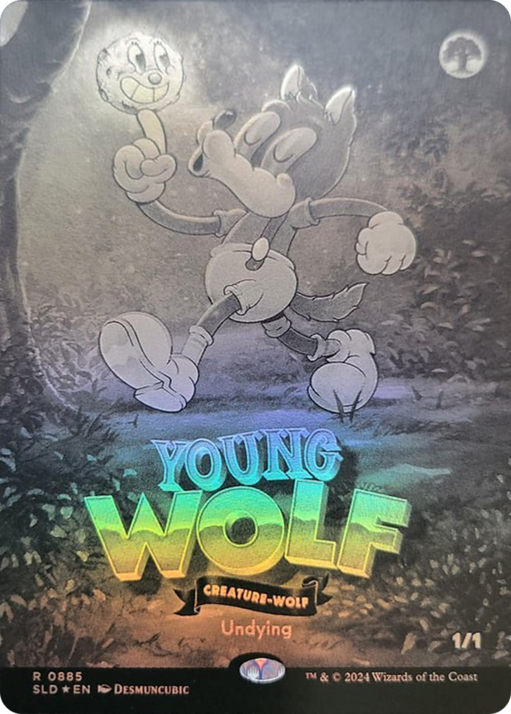 Young Wolf (Black & White Foil) [Secret Lair Drop Series] | Lots Moore NSW