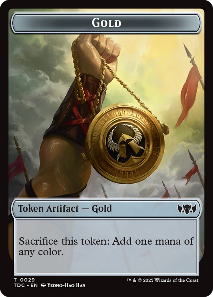 Elemental (0016) // Gold Double-Sided Token [Tarkir: Dragonstorm Commander Tokens] | Lots Moore NSW