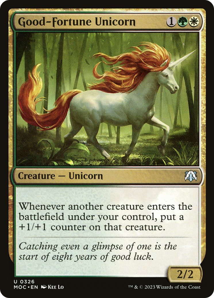 Good-Fortune Unicorn [March of the Machine Commander] | Lots Moore NSW