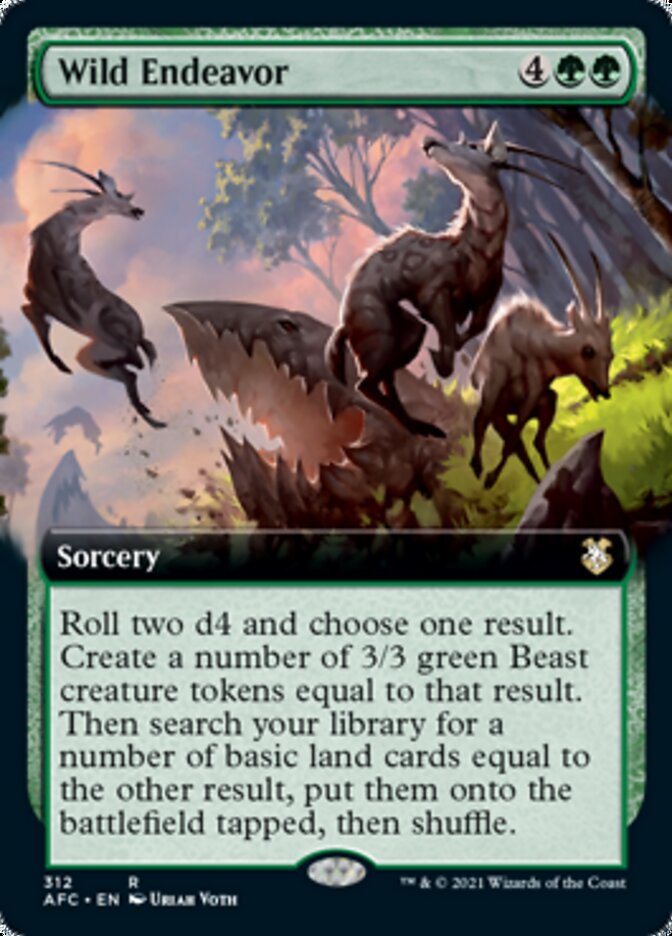 Wild Endeavor (Extended Art) [Dungeons & Dragons: Adventures in the Forgotten Realms Commander] | Lots Moore NSW