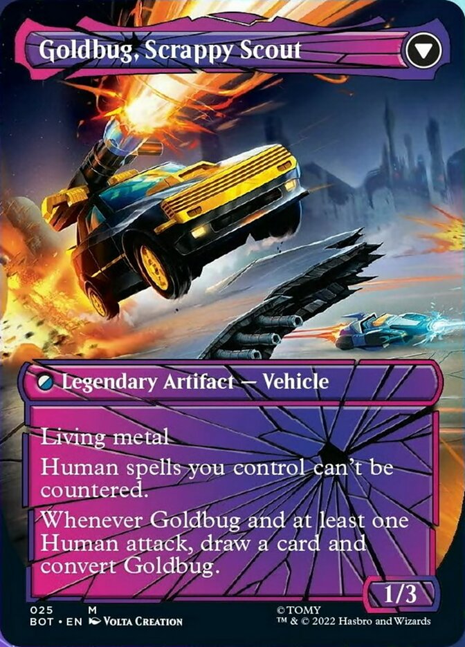 Goldbug, Humanity's Ally // Goldbug, Scrappy Scout (Shattered Glass) [Transformers] | Lots Moore NSW