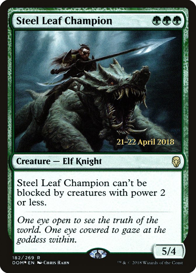 Steel Leaf Champion [Dominaria Prerelease Promos] | Lots Moore NSW