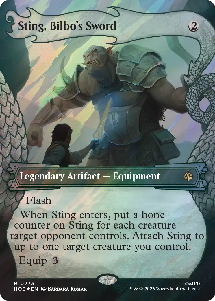 Sting, Bilbo's Sword (Showcase) (Surge Foil) [The Hobbit] | Lots Moore NSW