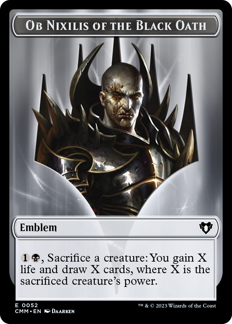 Ob Nixilis of the Black Oath Emblem [Commander Masters Tokens] | Lots Moore NSW