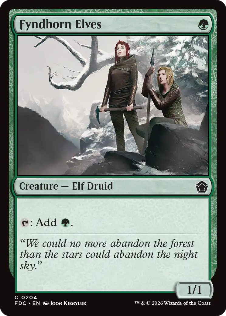 Fyndhorn Elves [Foundations Commander] | Lots Moore NSW