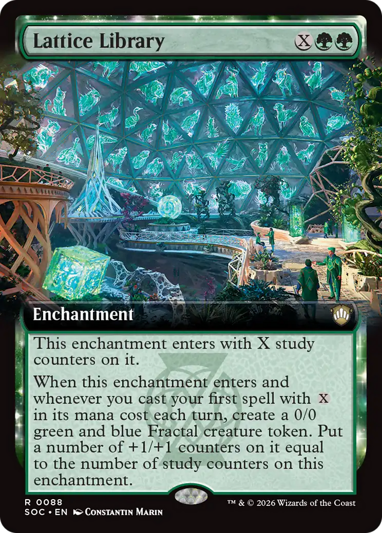 Lattice Library (Extended Art) [Secrets of Strixhaven Commander] | Lots Moore NSW