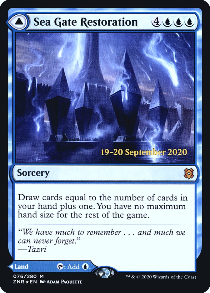 Sea Gate Restoration // Sea Gate, Reborn [Zendikar Rising Prerelease Promos] | Lots Moore NSW