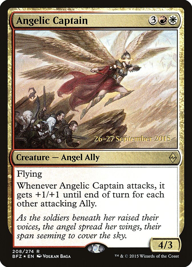 Angelic Captain [Battle for Zendikar Prerelease Promos] | Lots Moore NSW