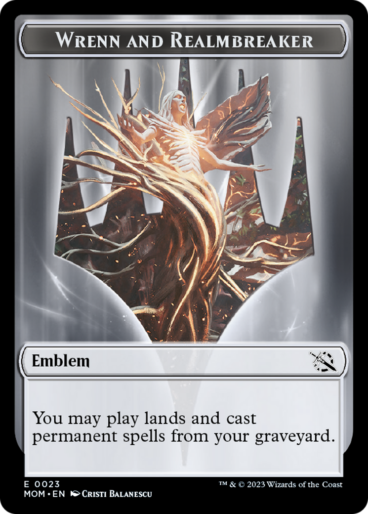 Wrenn and Realmbreaker Emblem [March of the Machine Tokens] | Lots Moore NSW